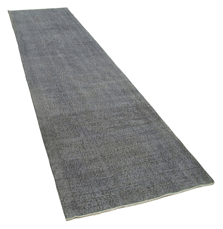 3x12 Grey Overdyed Runner Rug - 34186