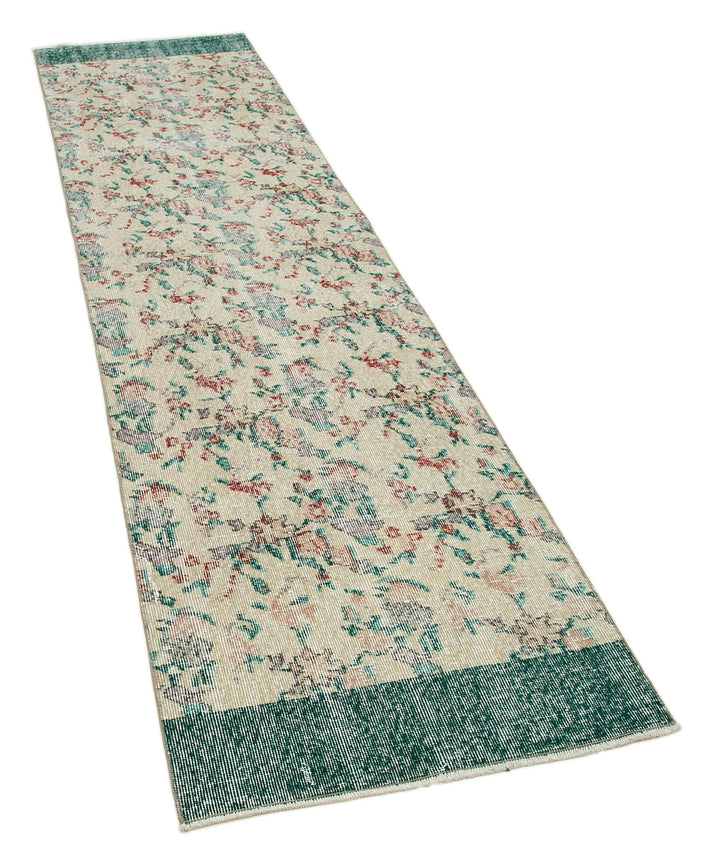 2x10 Beige Overdyed Runner Rug - 34270