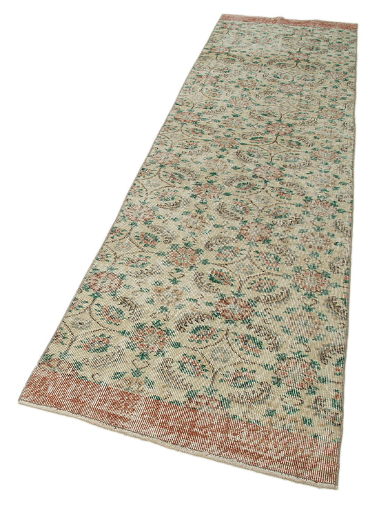 3x10 Beige Overdyed Runner Rug - 34272