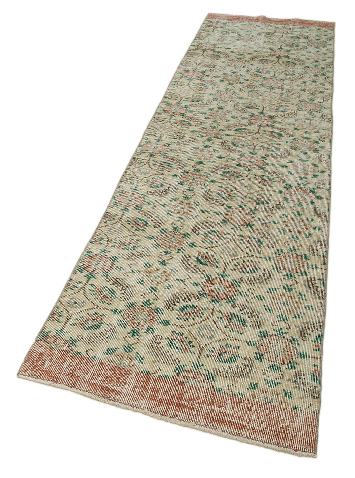 3x10 Beige Overdyed Runner Rug - 34272