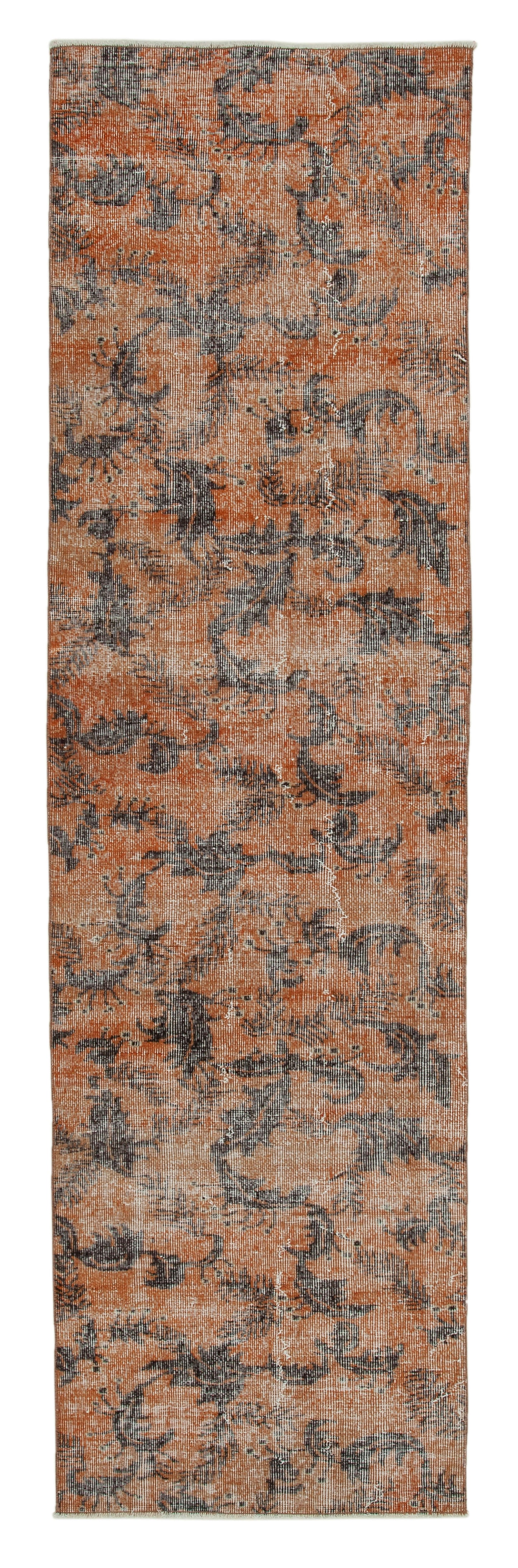 3x9 Orange Overdyed Runner Rug - 34303