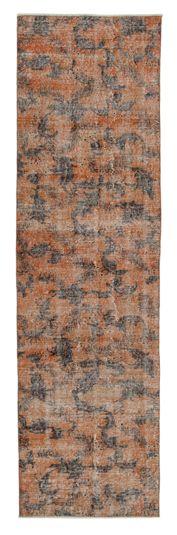 3x9 Orange Overdyed Runner Rug - 34303