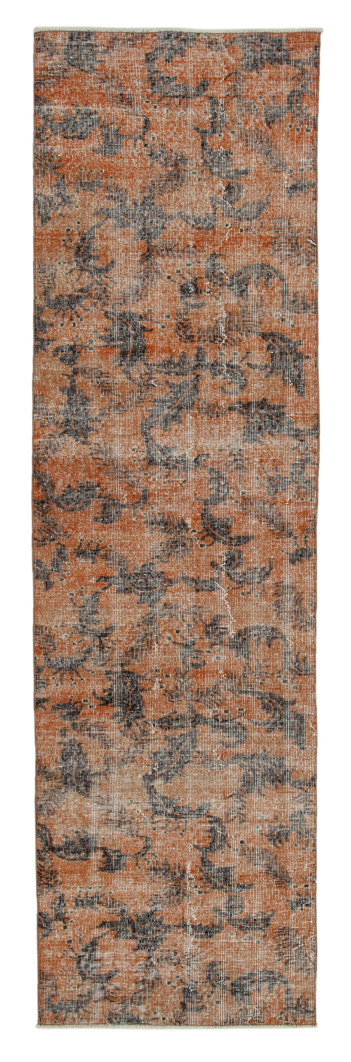 3x9 Orange Overdyed Runner Rug - 34303