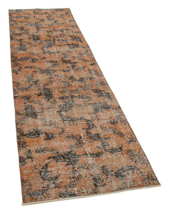 3x9 Orange Overdyed Runner Rug - 34303
