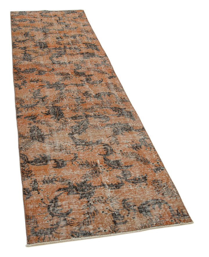 3x9 Orange Overdyed Runner Rug - 34303