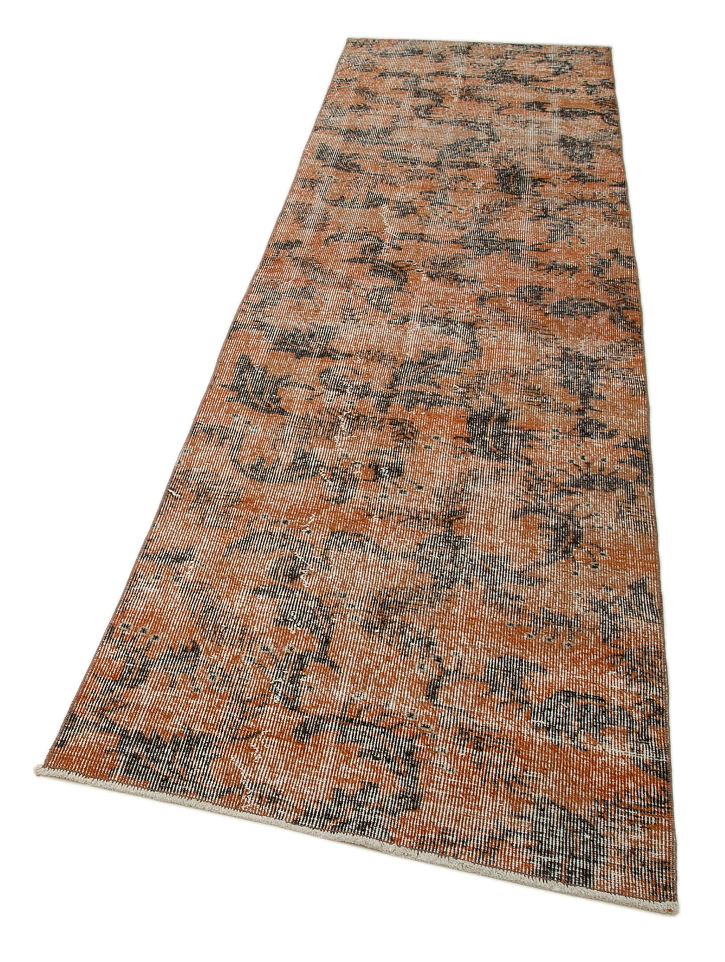 3x9 Orange Overdyed Runner Rug - 34303