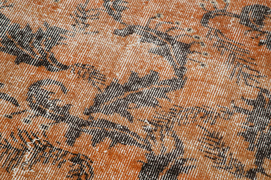 3x9 Orange Overdyed Runner Rug - 34303