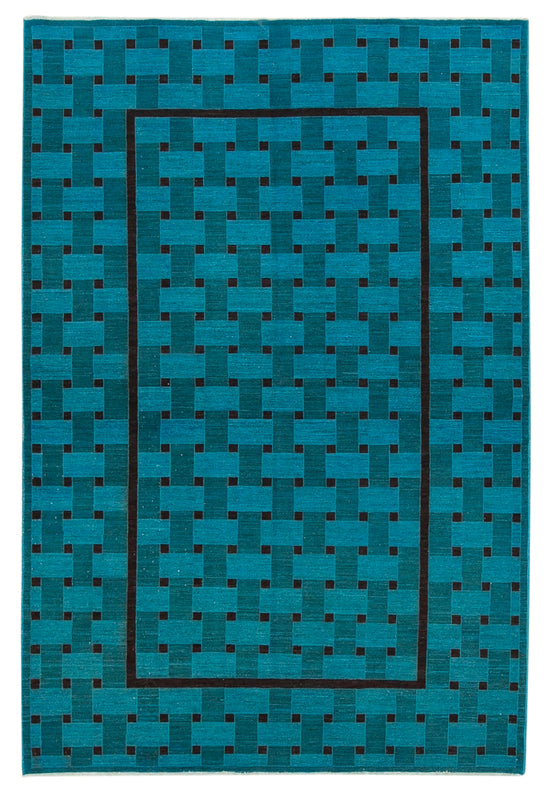 6x9 Blue Oushak Rug - 34363