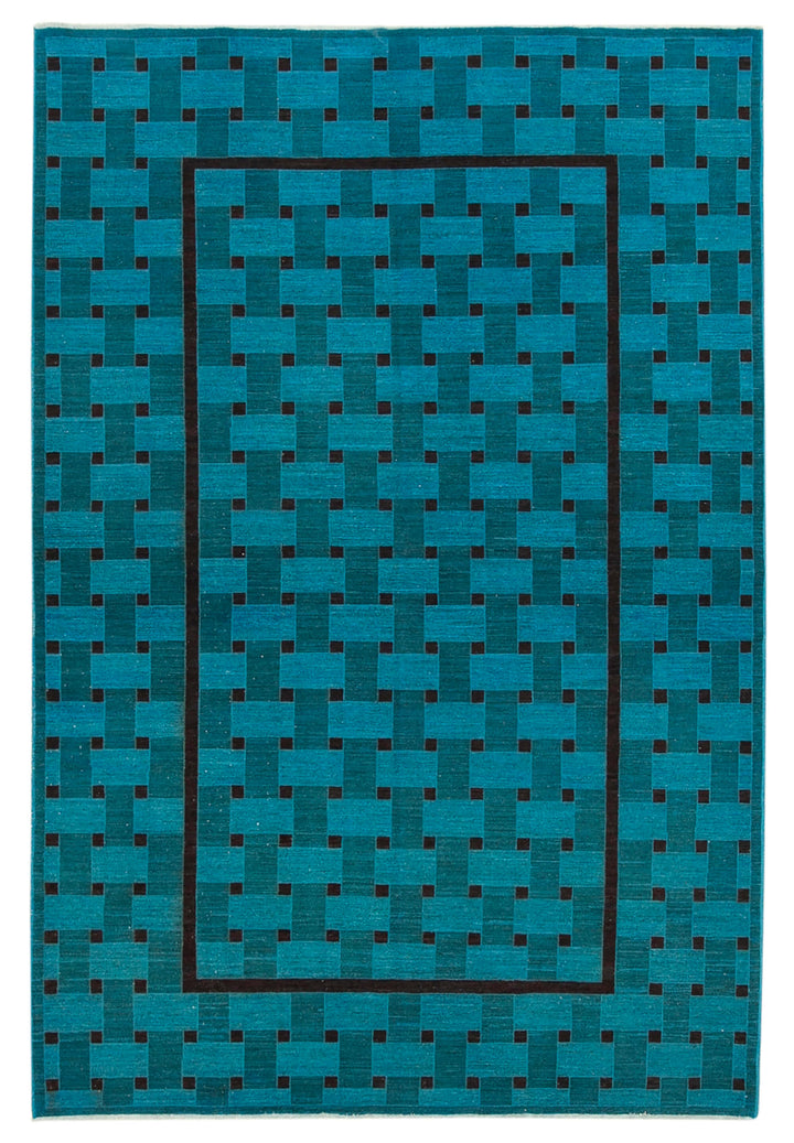 6x9 Blue Oushak Rug - 34363