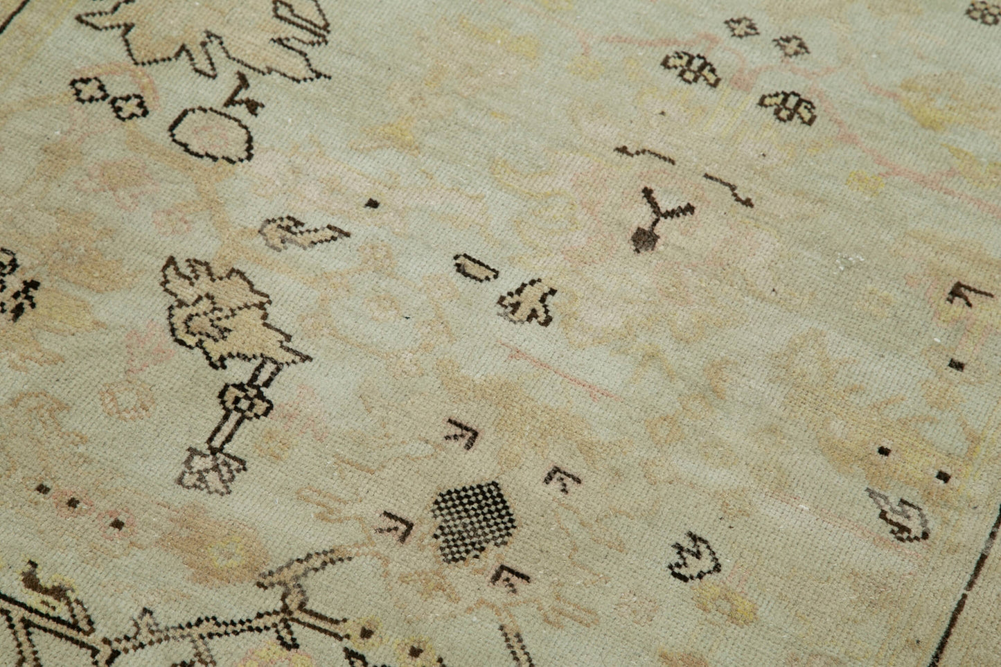 3x12 Beige Oushak Runner Rug - 34387