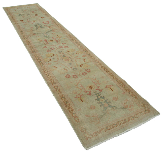 3x12 Beige Oushak Runner Rug - 34399