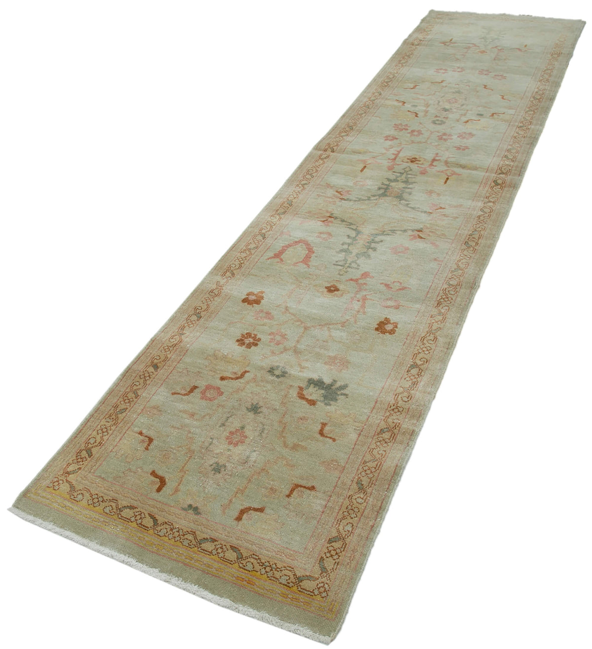 3x12 Beige Oushak Runner Rug - 34399