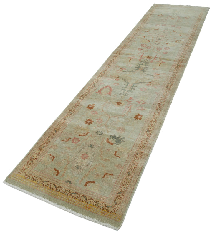 3x12 Beige Oushak Runner Rug - 34399