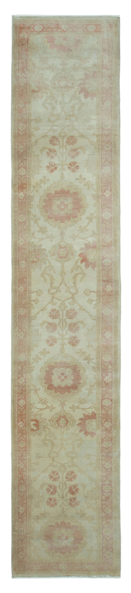 3x14 Beige Oushak Runner Rug - 34415