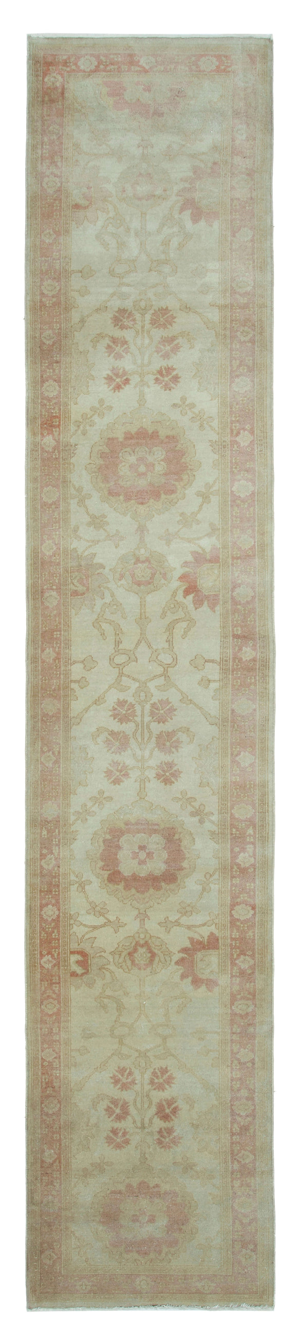 3x14 Beige Oushak Runner Rug - 34415