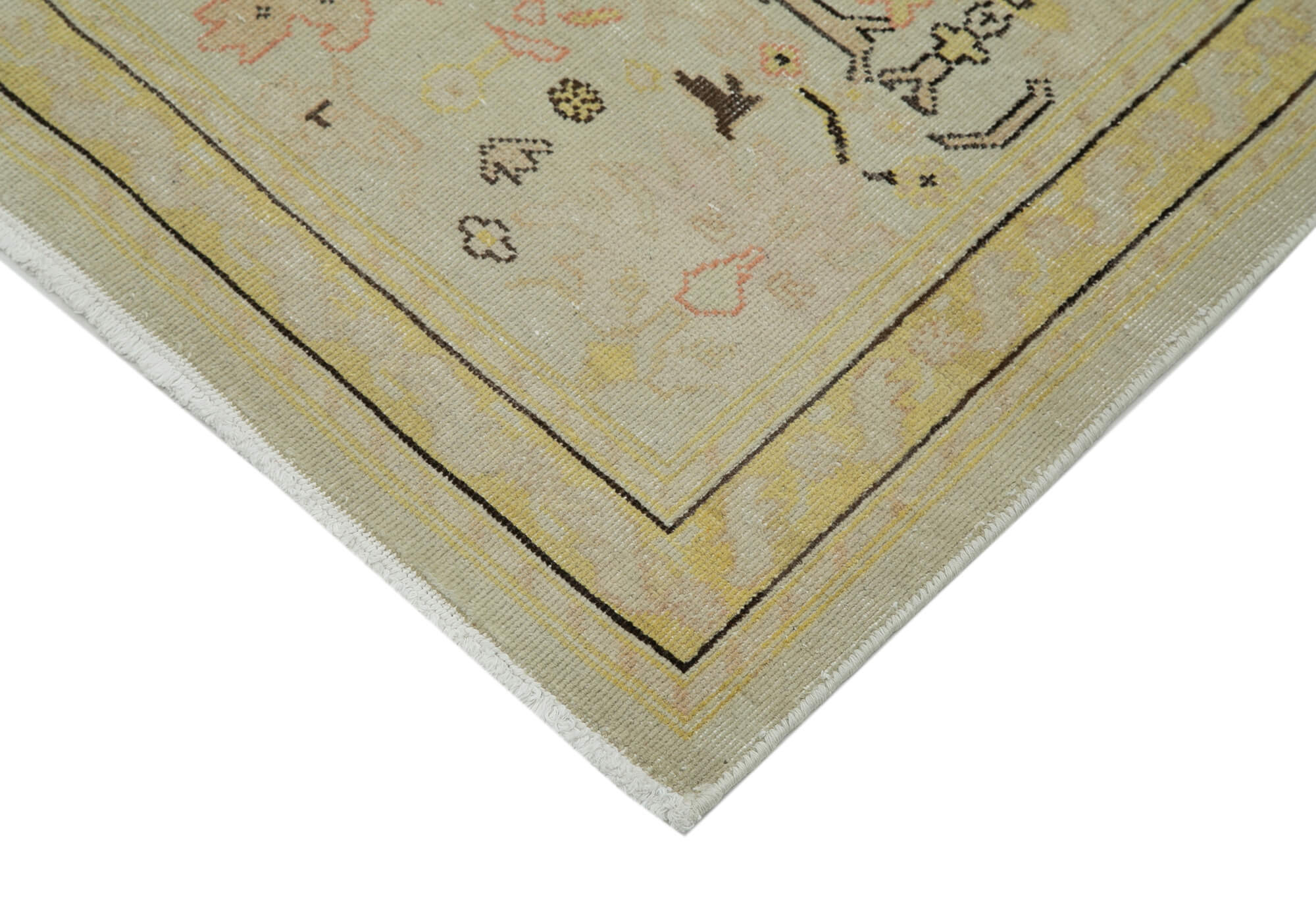 3x12 Beige Oushak Runner Rug - 34425