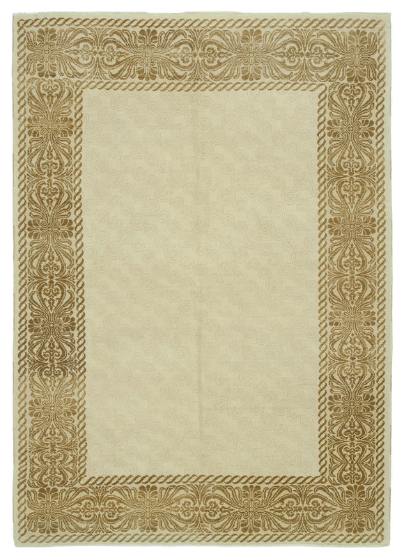 7x10 Beige Oushak Rug - 34434