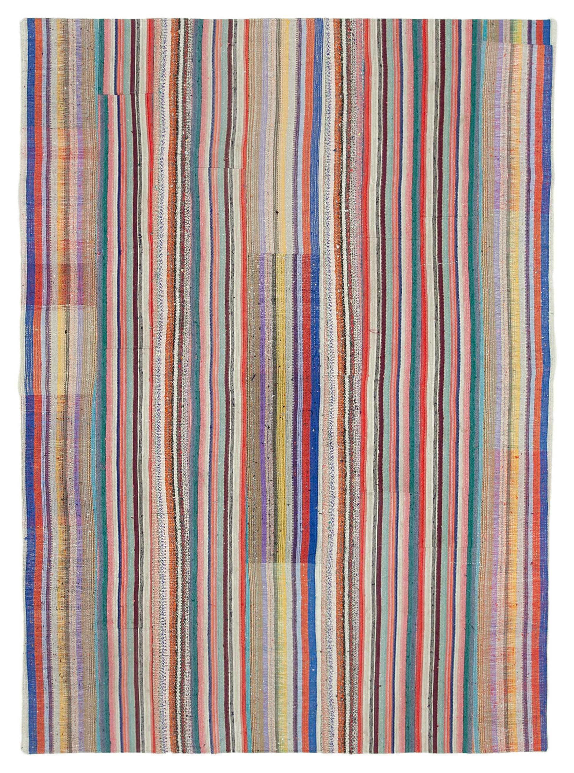 7x10 Multicolor Kilim Patchwork Rug - 34446