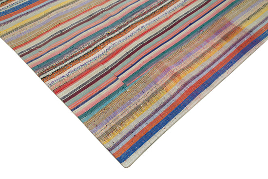 7x10 Multicolor Kilim Patchwork Rug - 34446
