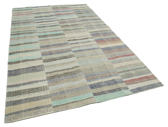 6x10 Multicolor Kilim Patchwork Rug - 34449