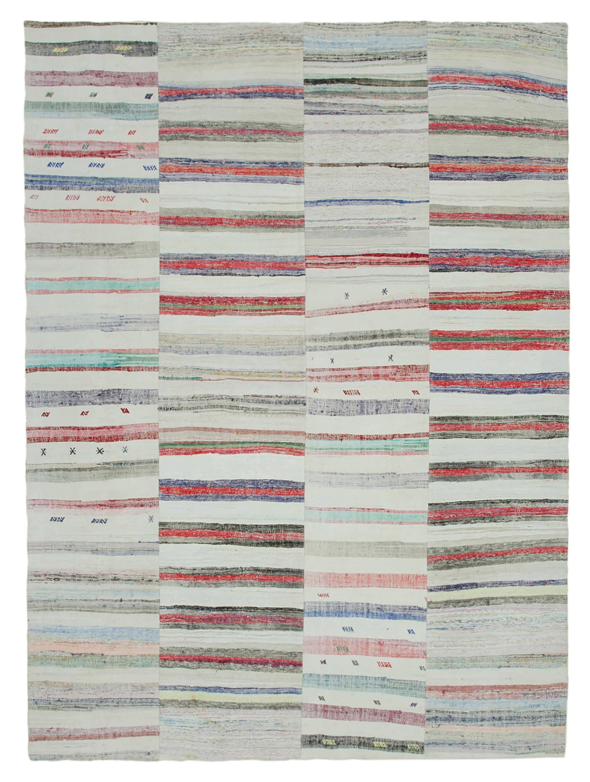 10x13 Beige Kilim Patchwork Rug - 34459