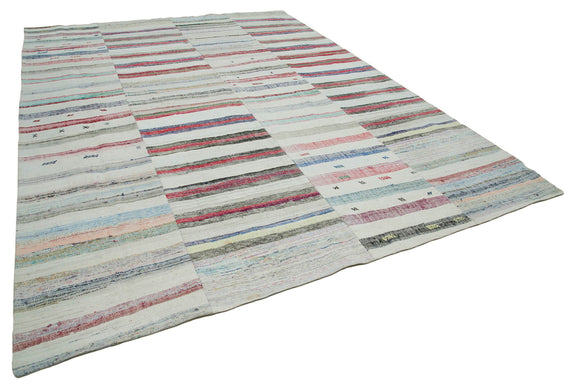 10x13 Beige Kilim Patchwork Rug - 34459