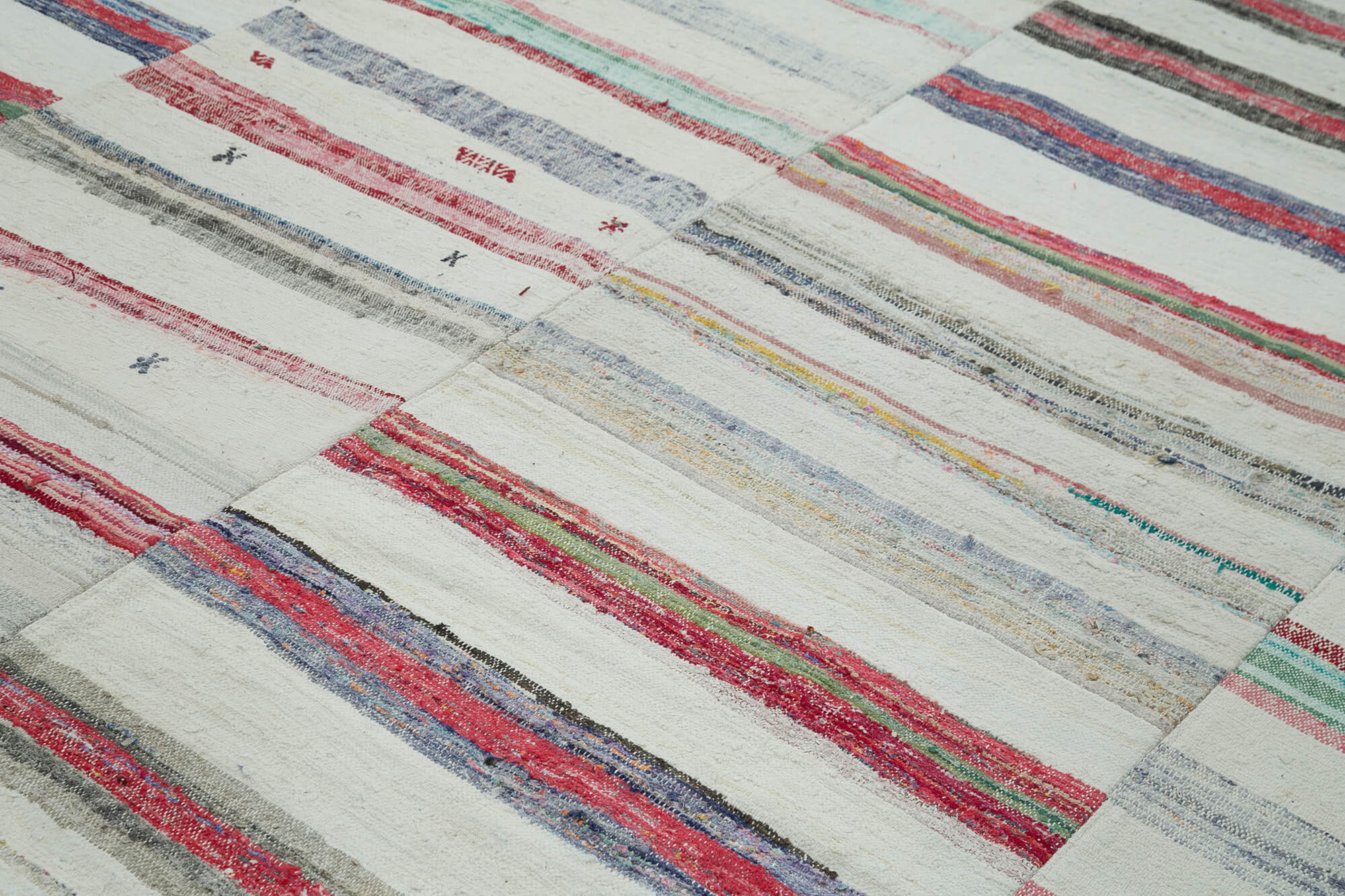 10x13 Beige Kilim Patchwork Rug - 34459