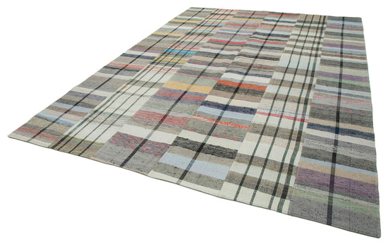 8x12 Multicolor Kilim Patchwork Rug - 34462