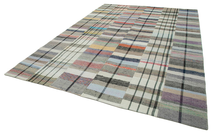 8x12 Multicolor Kilim Patchwork Rug - 34462