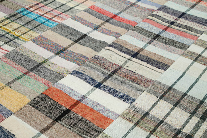 8x12 Multicolor Kilim Patchwork Rug - 34462