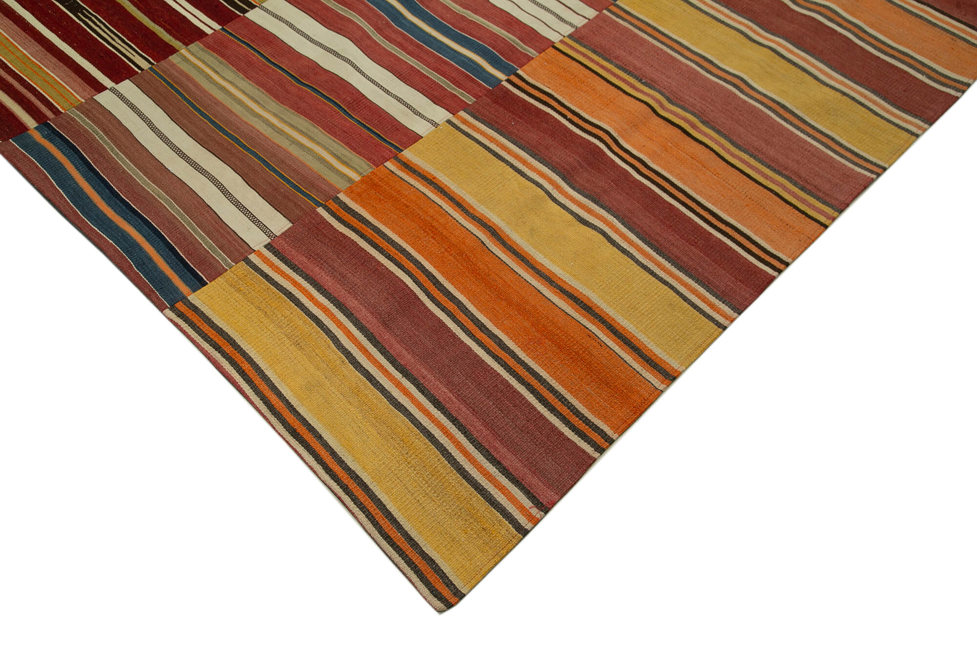 9x13 Orange Kilim Patchwork Rug - 34468