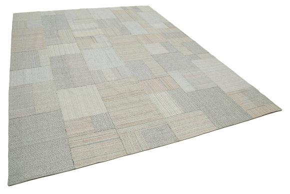 10x13 Beige Kilim Patchwork Rug - 34482