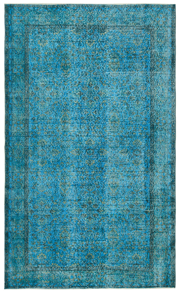 5x9 Turquoise Overdyed Rug - 34645