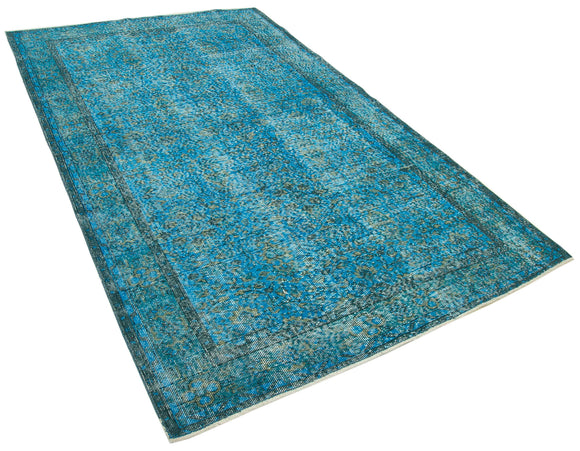 5x9 Turquoise Overdyed Rug - 34645