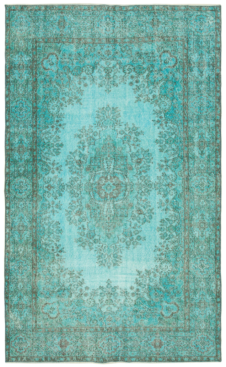 6x9 Turquoise Overdyed Rug - 34744