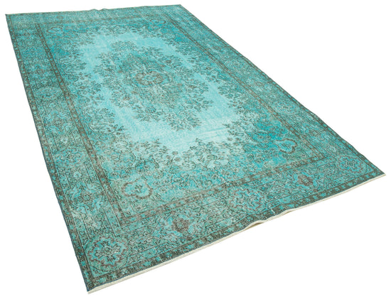 6x9 Turquoise Overdyed Rug - 34744