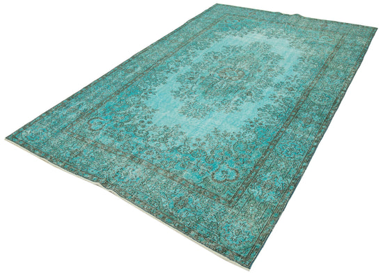 6x9 Turquoise Overdyed Rug - 34744