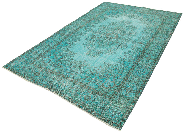 6x9 Turquoise Overdyed Rug - 34744