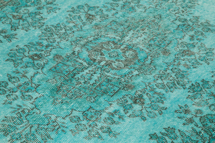 6x9 Turquoise Overdyed Rug - 34744