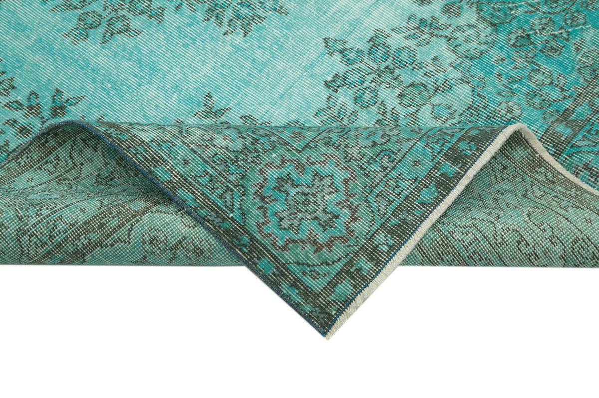 6x9 Turquoise Overdyed Rug - 34744