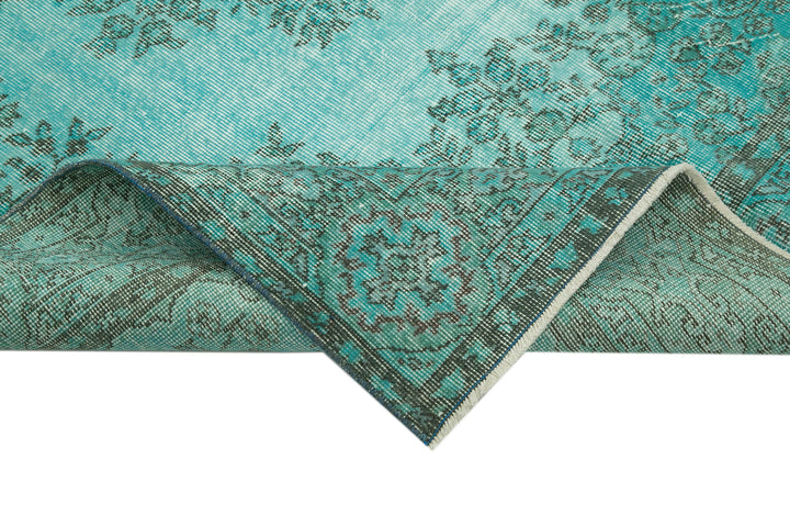 6x9 Turquoise Overdyed Rug - 34744
