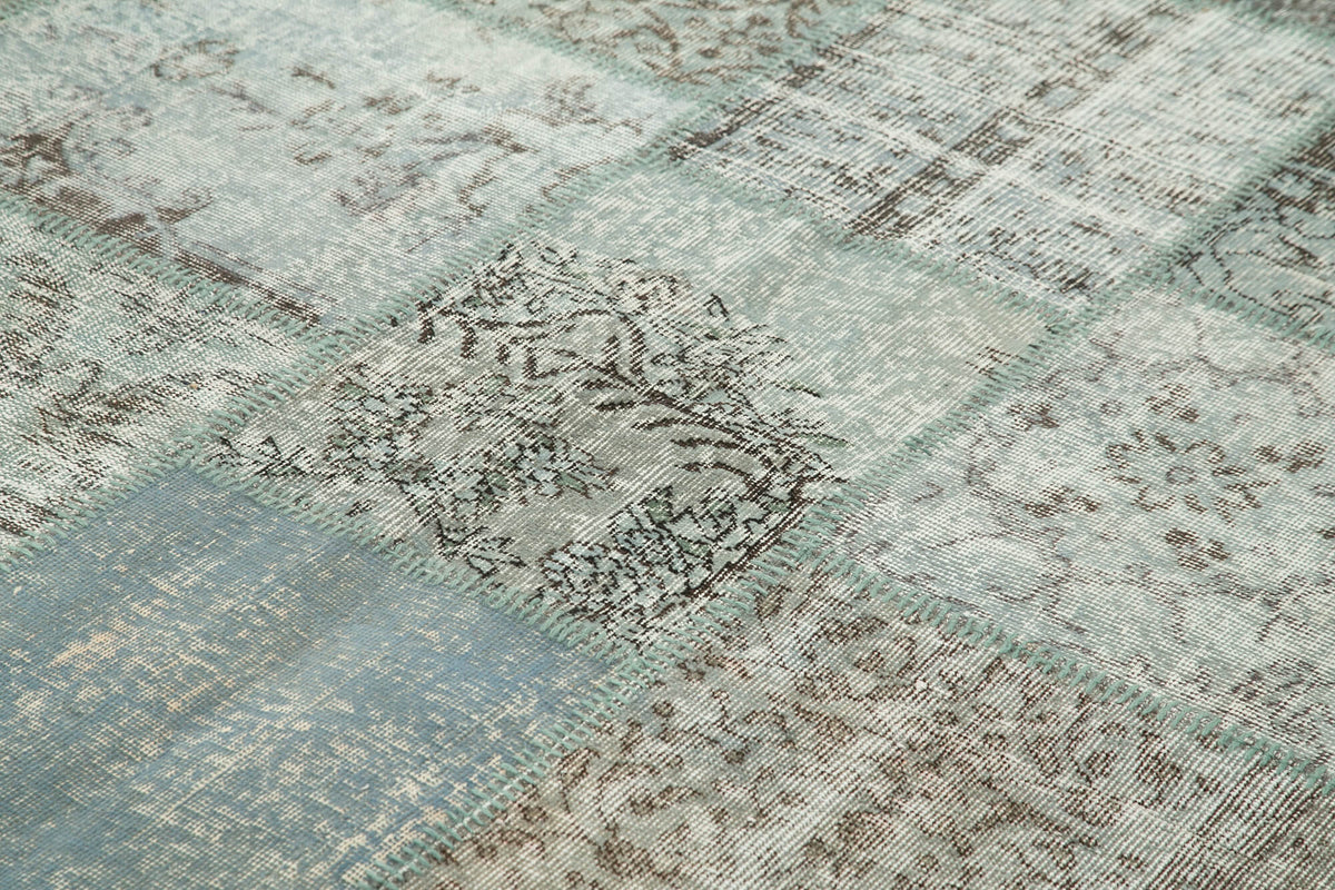 8x11 Blue Patchwork Rug- 34784