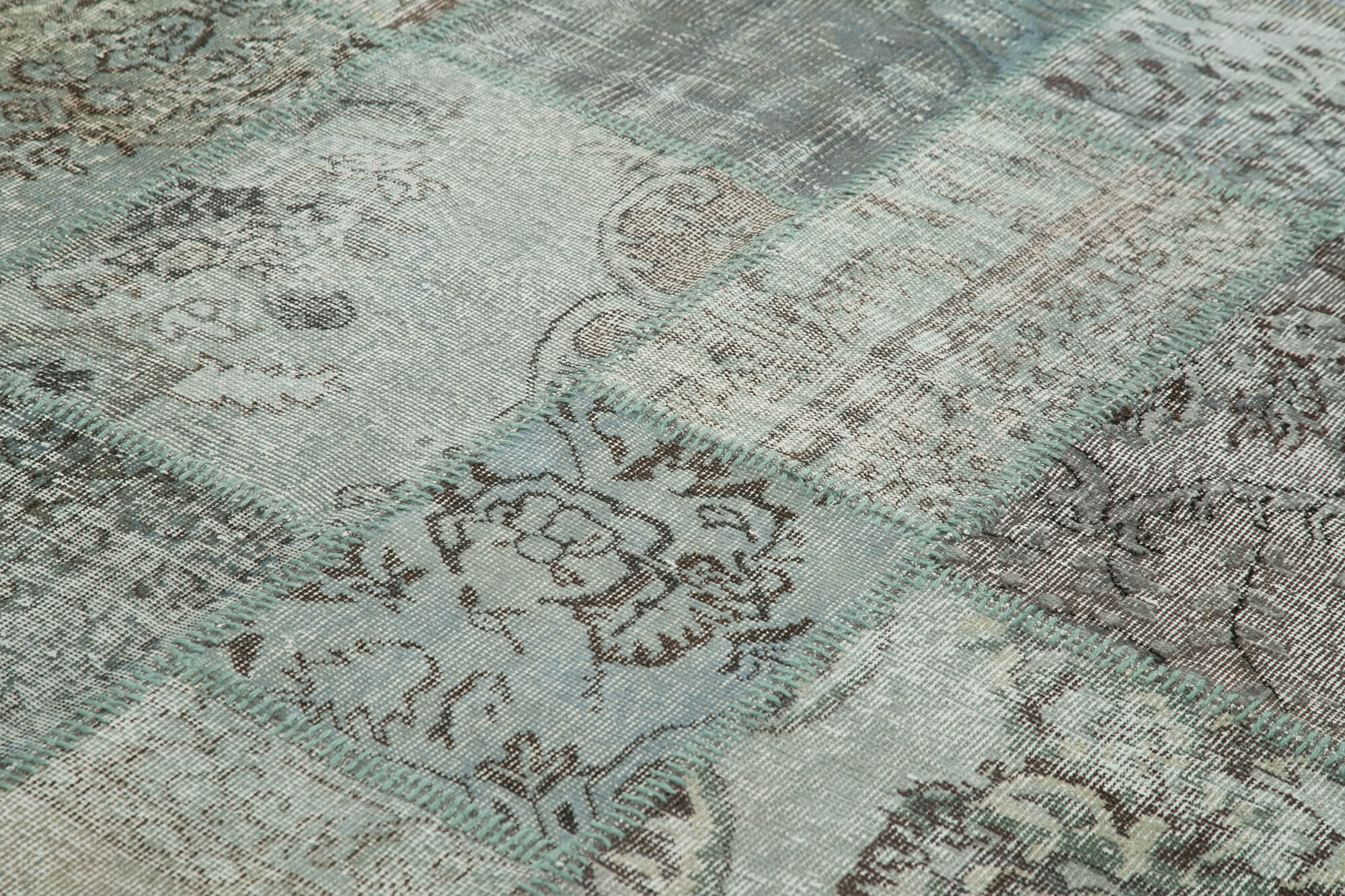 8x11 Blue Patchwork Rug- 34785