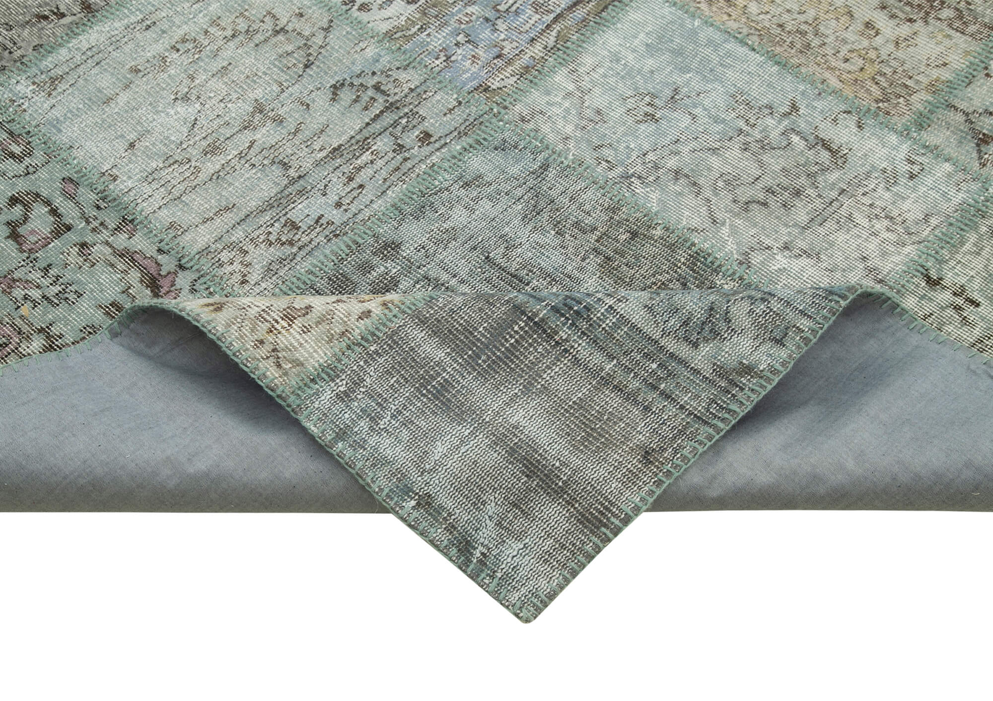 8x11 Blue Patchwork Rug- 34785