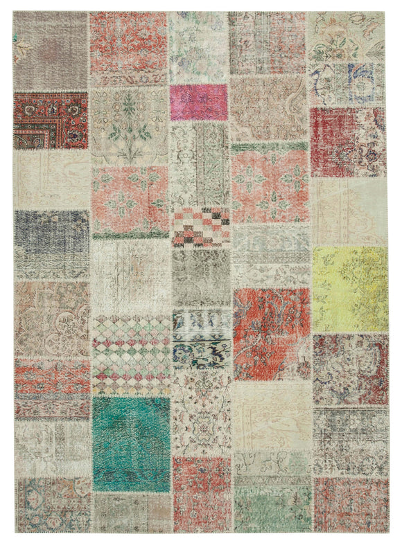 8x11 Multicolor Patchwork Rug- 34789