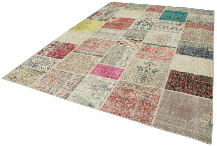 8x11 Multicolor Patchwork Rug- 34789