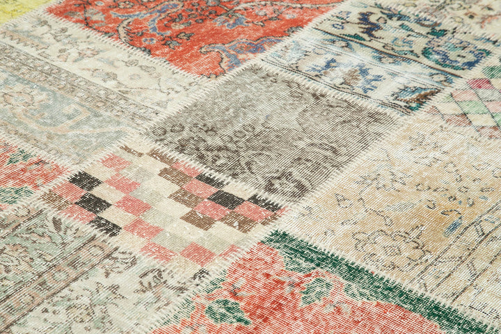 8x11 Multicolor Patchwork Rug- 34789