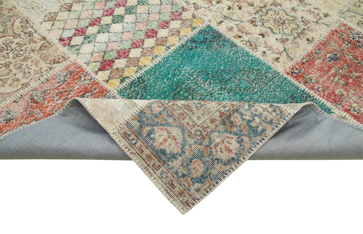 8x11 Multicolor Patchwork Rug- 34789