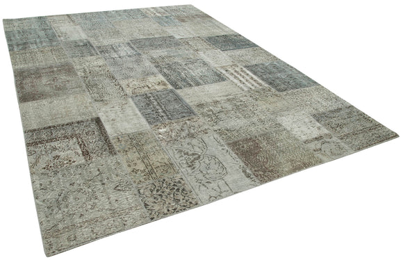 8x11  Grey Patchwork Rug- 34796