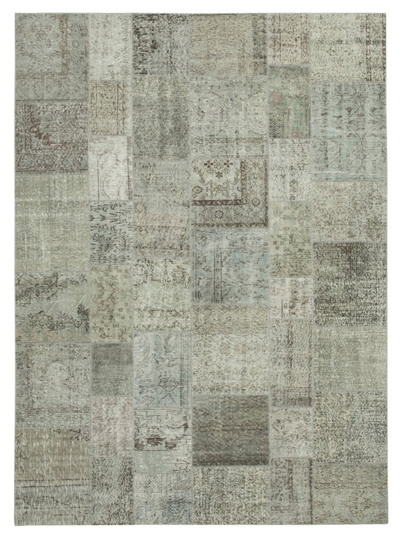 8x11 Grey Patchwork Rug- 34798